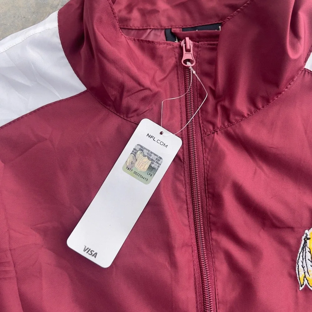 Washington Redskins Dunbrooke Windbreaker Jacket Mens 2XL Burgundy NFL Full Zip - Picture 6 of 8